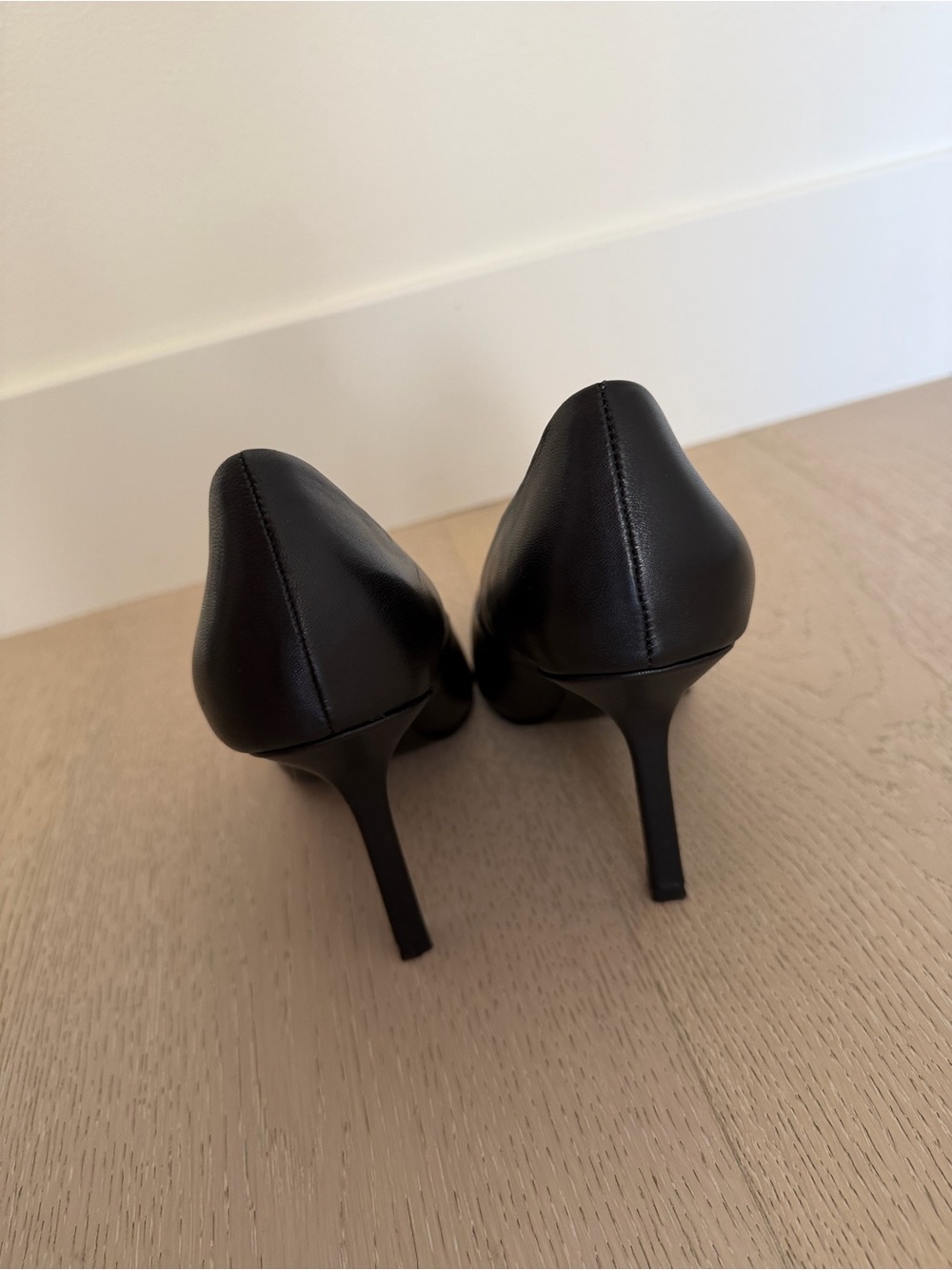 MANGO Black Pointed Toe Pumps with Metallic Toe - Picture 6 of 12